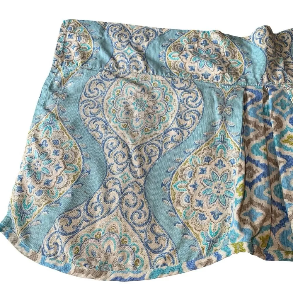 Waverly Home Classics Moonlit Medallion Celestial Valance Set of 2 Blue Green